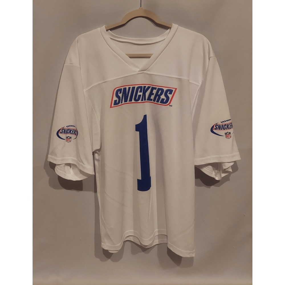 Force 2000 Hooray 2000 Vintage Promotional Y2K Snickers NFL Jersey Size Medium